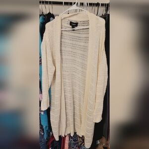 Womens Size 1X Knit Open Cardigan Sweater By Confess
